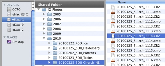 Our system for storing original images downloaded from the camera