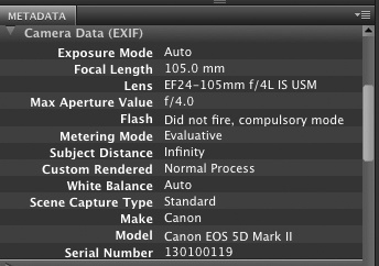 Some EXIF data