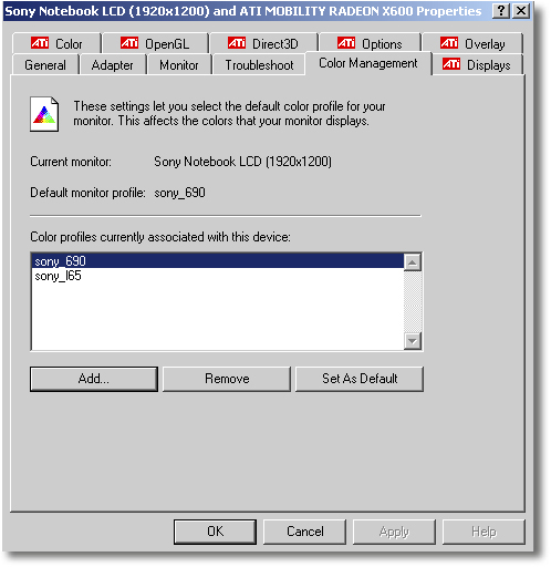 Finding the System Monitor profile in Windows XP