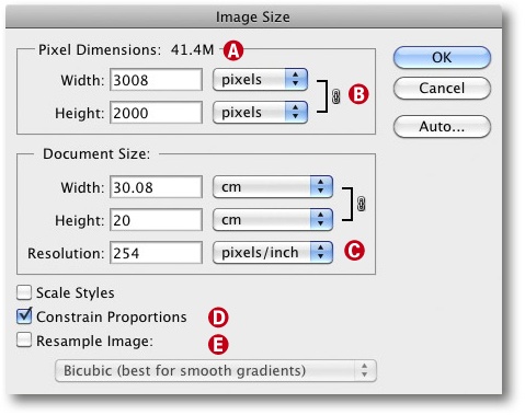 Photoshop’s Image Size dialog