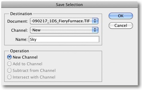 Give your selection a meaningful name when you save it.