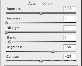 Exposure sliders in ACR 6