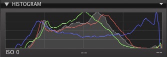 Capture One can display the histogram in line form.