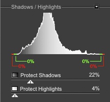 The Shadows/Highlights tool allows to protect shadow and highlight detail.