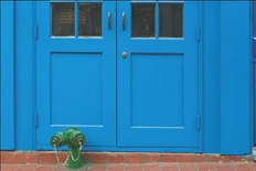 A door in Soho (New York) is our source image