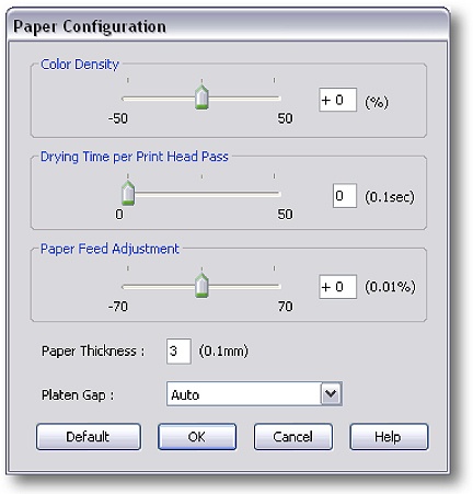 Most of the Epson 3880’s paper feed problems can be fixed by changing the settings in this window.