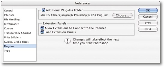 You can define an additional folder for your own plug-ins in the Photoshop Preferences dialog.