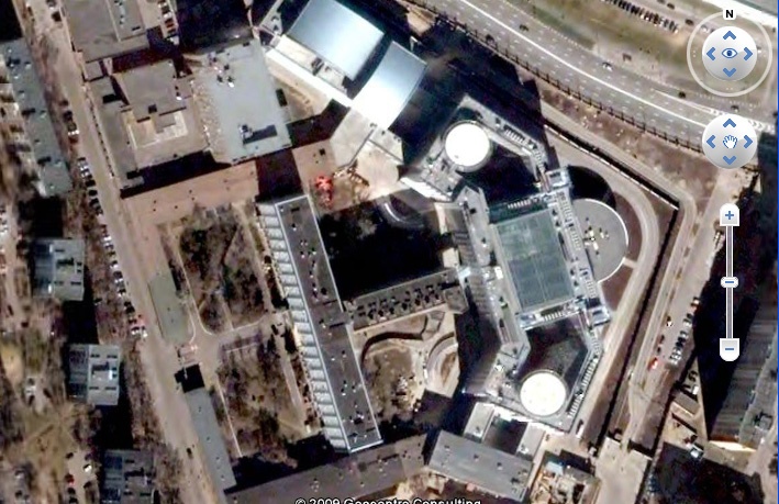 Google Earth view of GRU headquarters