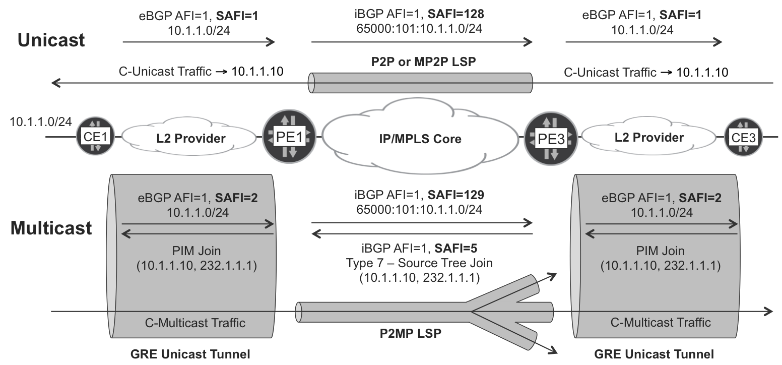 Incongruent Unicast and Multicast topology—use case