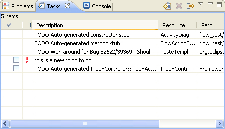Creating a task in code and displaying it in the Tasks View.