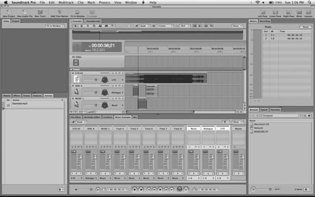 Figure 10-21 In order to export surround sound stems (mixes that are a subset of the master mix), select the various submixes in the Mixer window of the multitrack session.