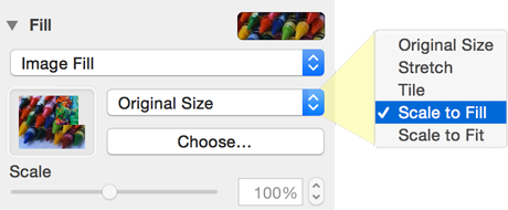 **Figure 148:** Use the pop-up menu to fit your image to the chart.