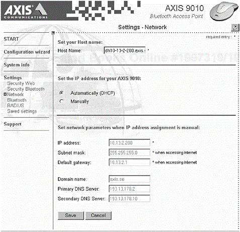 A screen shot showing the number of parameters required in order to configure the LAP. (Courtesy of Axis Communications.)