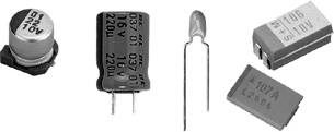 Capacitors (not to scale)