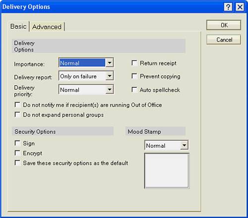 Set your delivery preferences in the Delivery Options dialog box. Please check with your Domino system administrator before you send mail High priority. It might not be necessary for you to select that option for important mail.