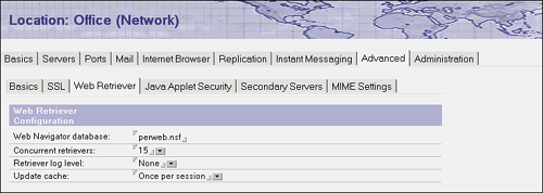 Messages about web retrieval are stored in your Notes log, along with the daily activities Notes performs. For Retriever log level, select None (the default) to have no messages sent about web retrieval, Terse to send minimal messages, or Verbose to send all messages.