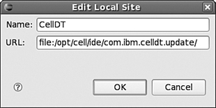 Setting the local site for the Cell SDK IDE