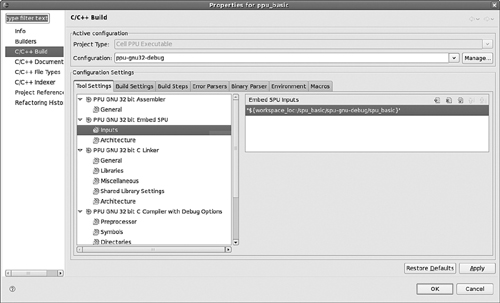 Adding an SPE executable to a PPU project