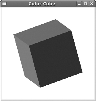 OpenGL example: vertices and colors