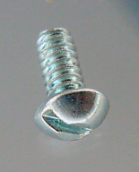 Common #4-40 round slotted machine screw