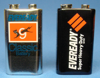 Classic and super heavy-duty 9 V batteries