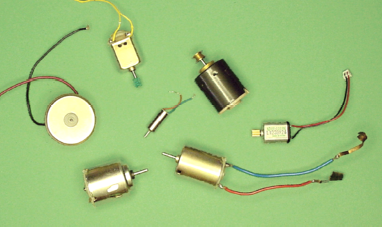 Various DC brush motors.