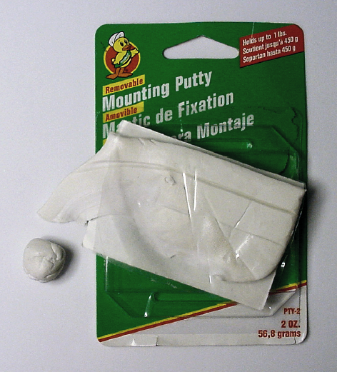 Putty for holding tachometer discs to motor shafts