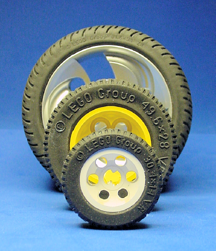 A variety of tire diameters