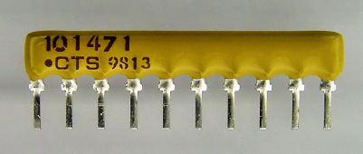 Resistor network consisting of nine 470 Ω resistors in one package