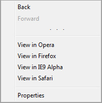 Context menu entries added by UseAlternateBrowsers