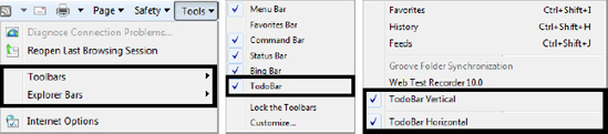 Band object management menu items