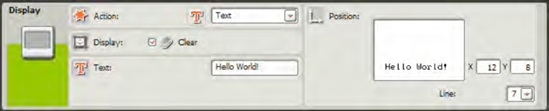 The "Hello World!" text is displayed in the preview box.