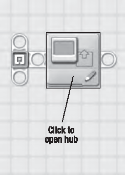 Click on the DISPLAY block here and the data hub will drop down.