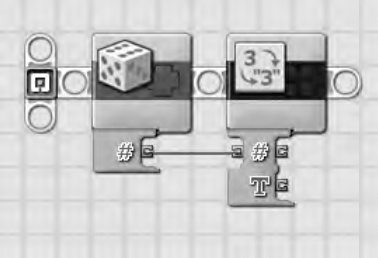 Drag a wire from the RANDOM block to the NUMBER TO TEXT block.