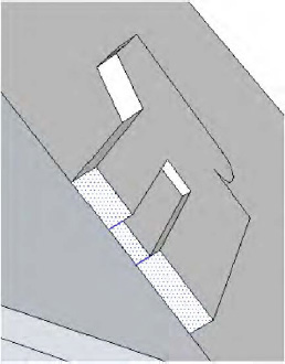 Surfaces created on the inside of model