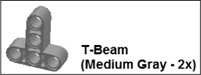 Both sides of the T-beam are the same length.