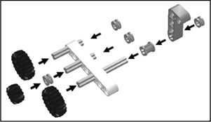 A visual depiction of the steps involved in assembling your own hand crank.