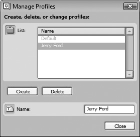 Creating a new developer profile named Jerry Ford.