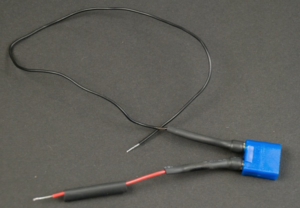 Adding a piece of heat shrink tubing before soldering to the power switch