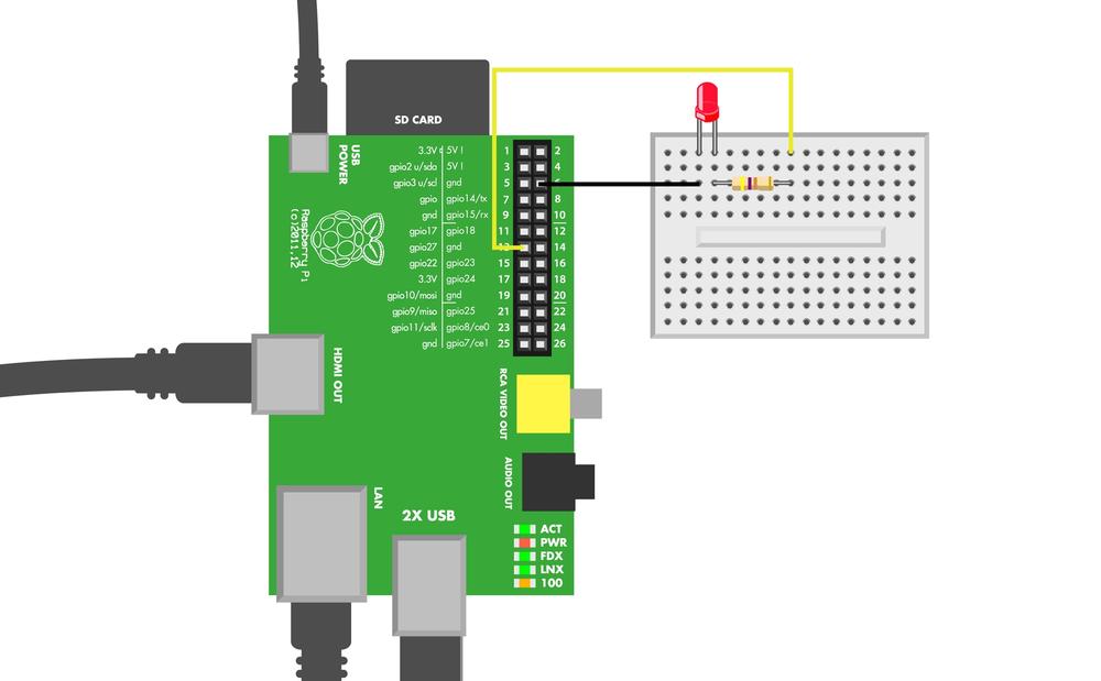 LED hello breadboard