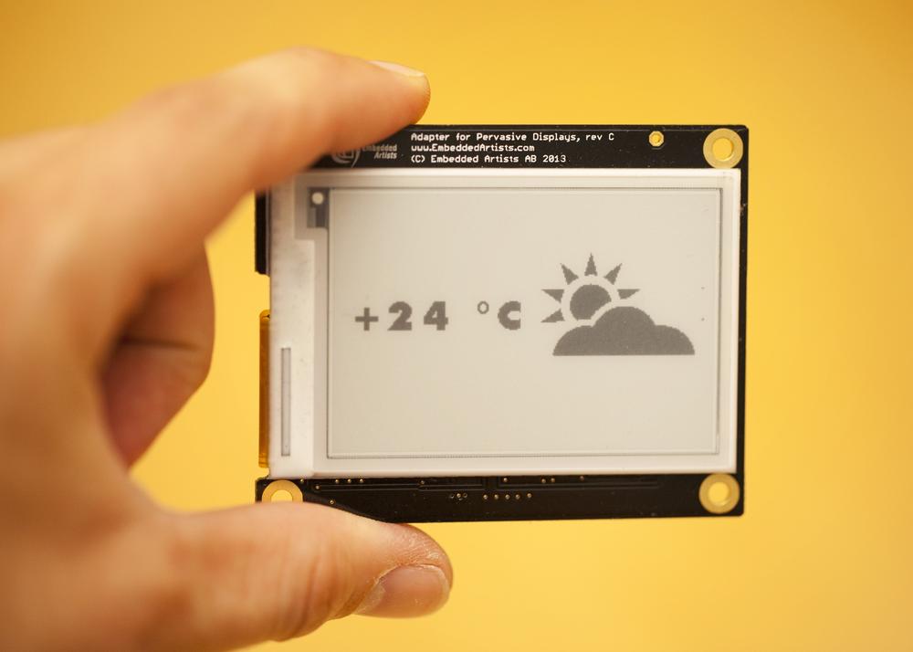 The same image stays on an e-paper display even without power