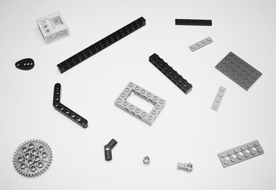 Common construction pieces used in RIS robots