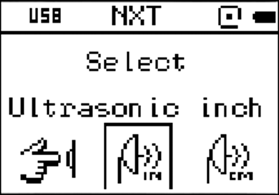 Select the Ultrasonic inch option.