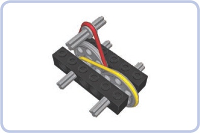 Two pairs of pulleys can fit into a 1-stud-wide space, which would be filled entirely by a single pair of gears.