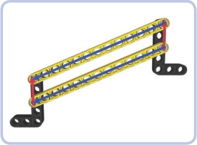 The parallel levers maintain the orientation of the elements at their ends only if the levers’ length and spacing are identical.