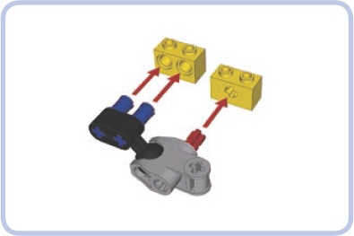 To re-create very complex angles, you may resort to joining certain Technic connectors by a ball joint. The connectors shown here can be combined with regular bricks and keep them at almost any angle.