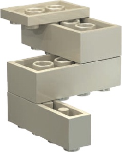 The underside of LEGO elements reveals the other half of the secret that locks bricks together.