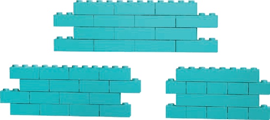 Bricks can overlap in a variety of patterns.