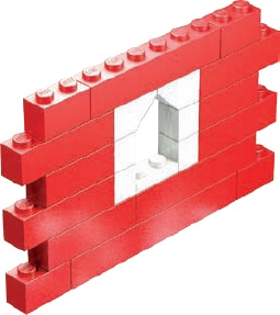 You can replace the 1×4 arches used in the original design with inverted 1×2 slopes.
