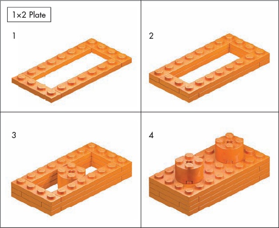 These building instructions were created using software. Notice how similar these images appear to and .